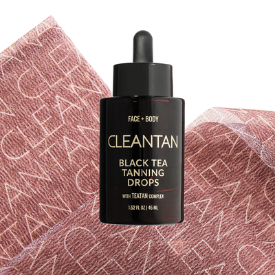 CLEANTAN CLEANTAN | The Quickie Kit | Tanning Drops 1.52 fl oz (45 ml) + Infinity Exfoliating Cloth