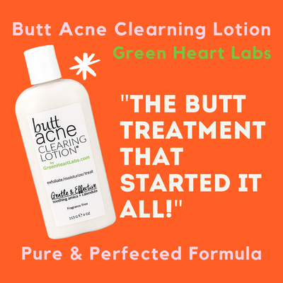 Green Heart Labs Skin Care Butt Acne Clearing Lotion ® | Choose Your Size